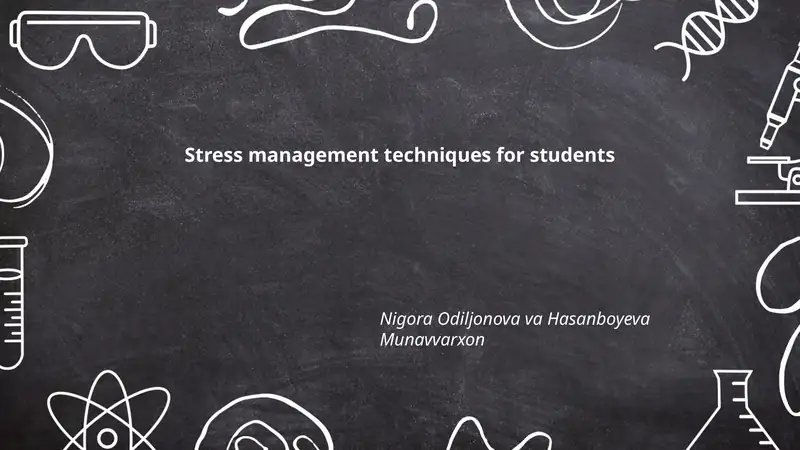 Stress management techniques for students