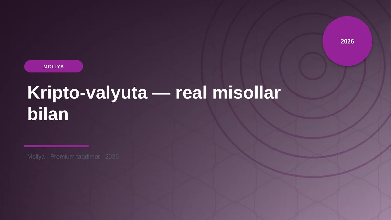 Kripto-valyuta — real misollar bilan