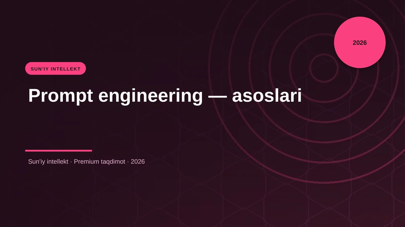 Prompt engineering — asoslari