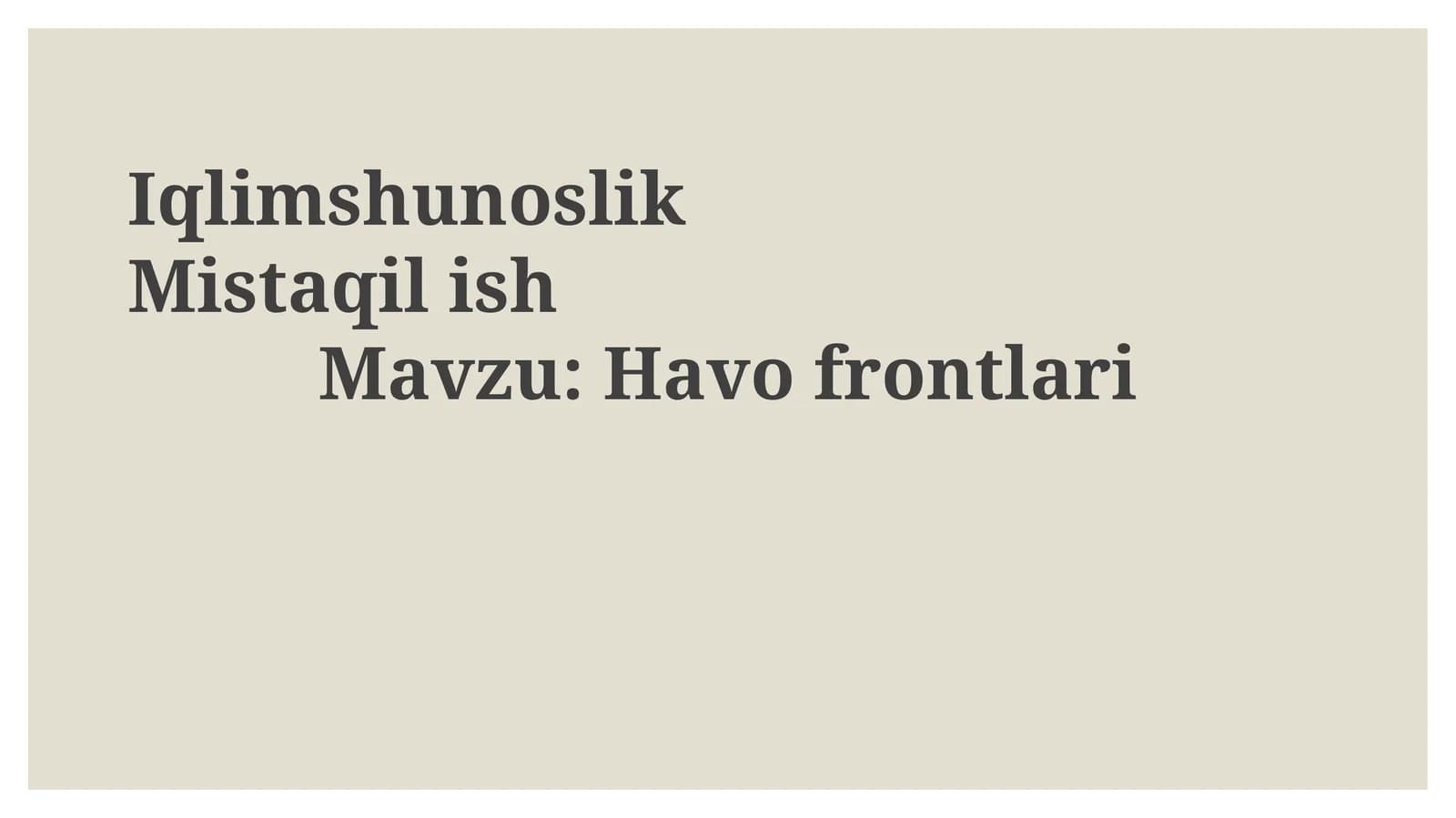 Havo frontlari