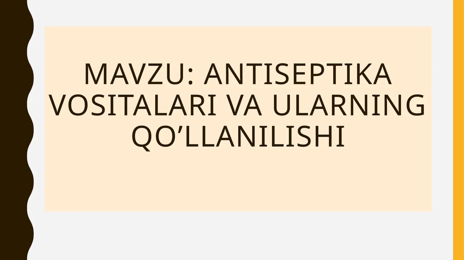Antiseptik avositalar