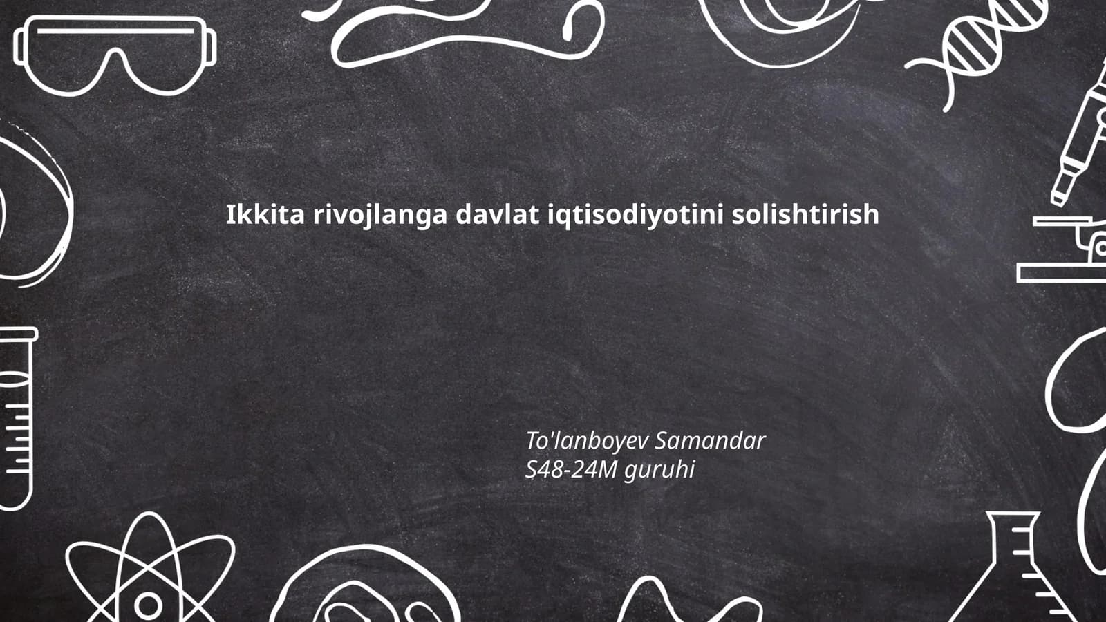Ikkita rivojlanga davlat iqtisodiyotini solishtirish