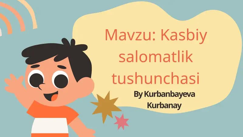 Kasbiy salomatlik tushunchasi