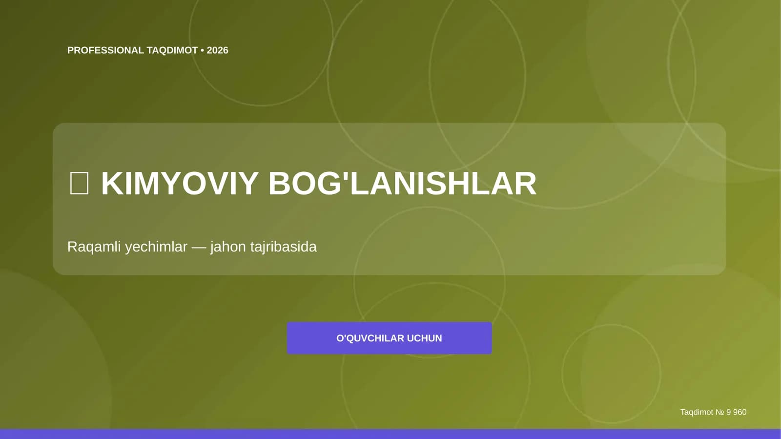 KIMYOVIY BOG'LANISHLAR
