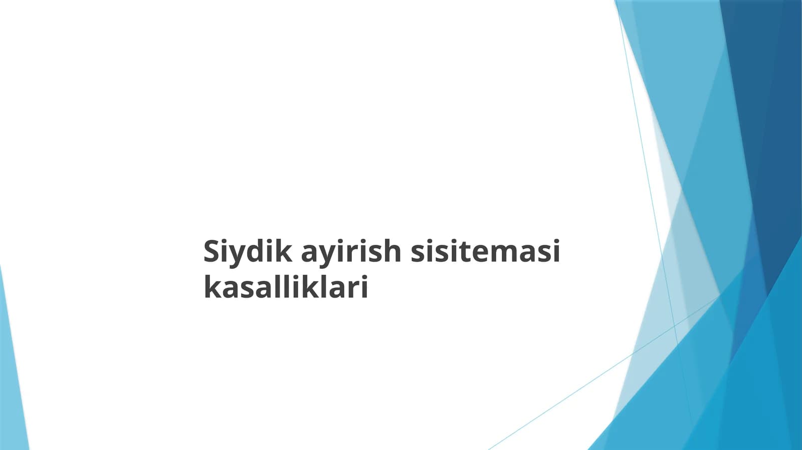 Siydikayirish sisitemasi kasalliklari