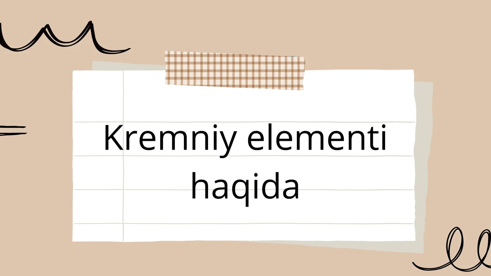 Kremniy elementi haqida