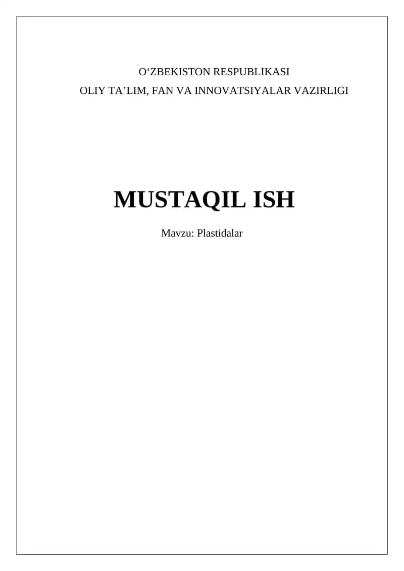 Plastidalar