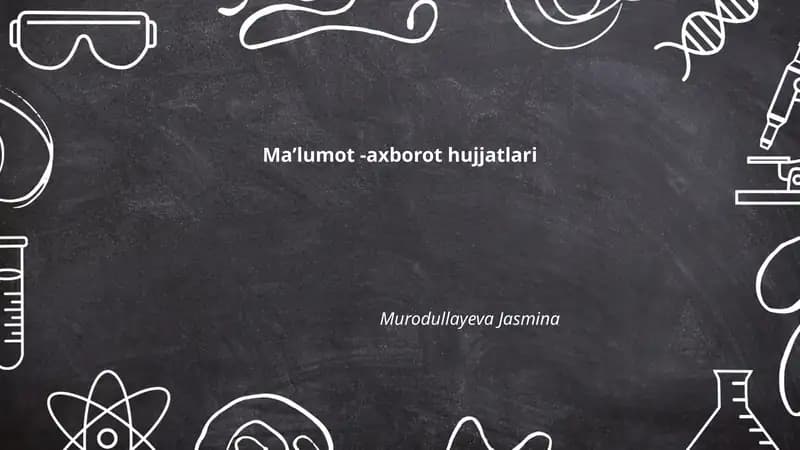 Maʼlumot-axborot hujjatlari