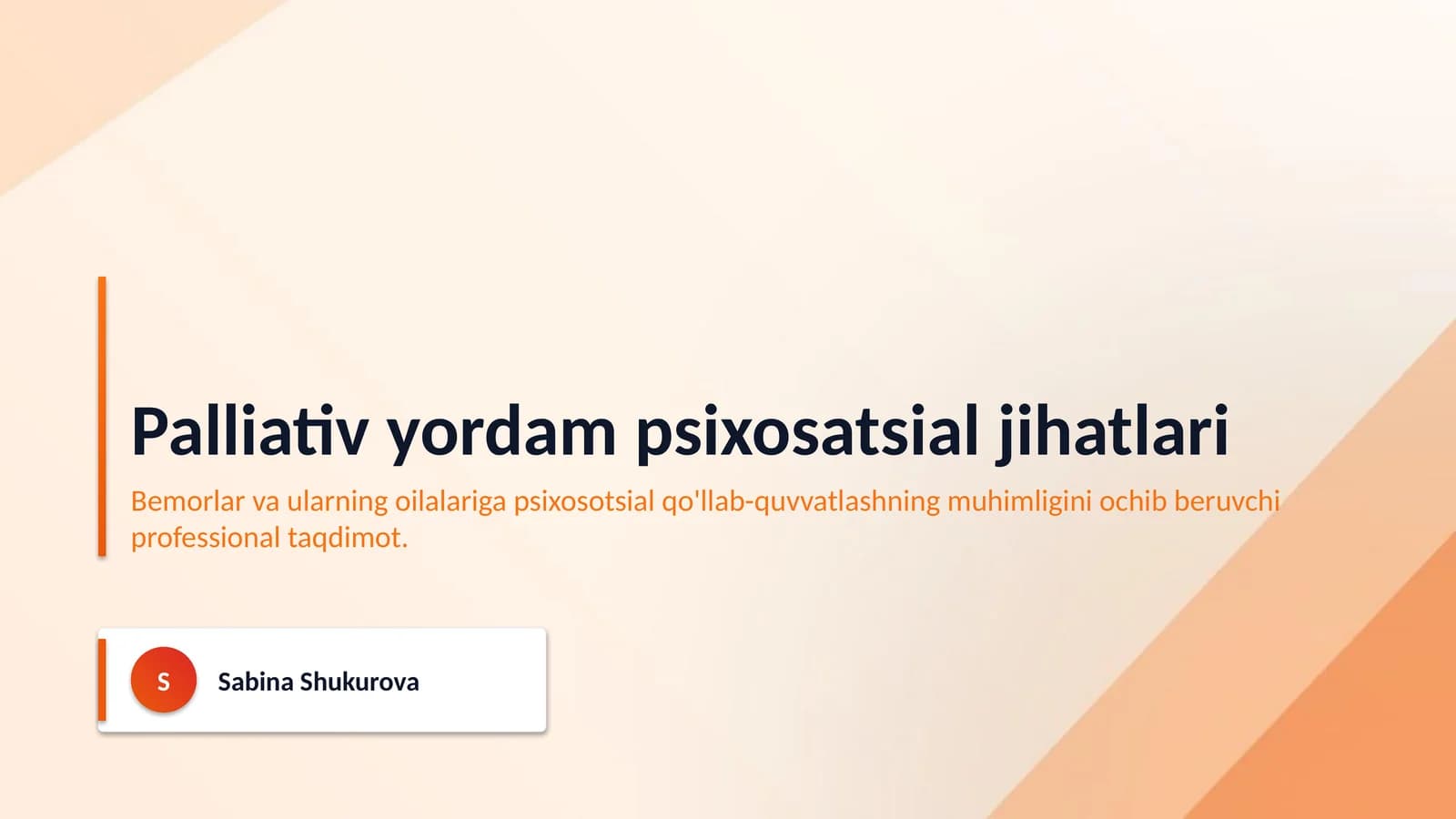 Palliativ yordam psixosatsial jihatlari