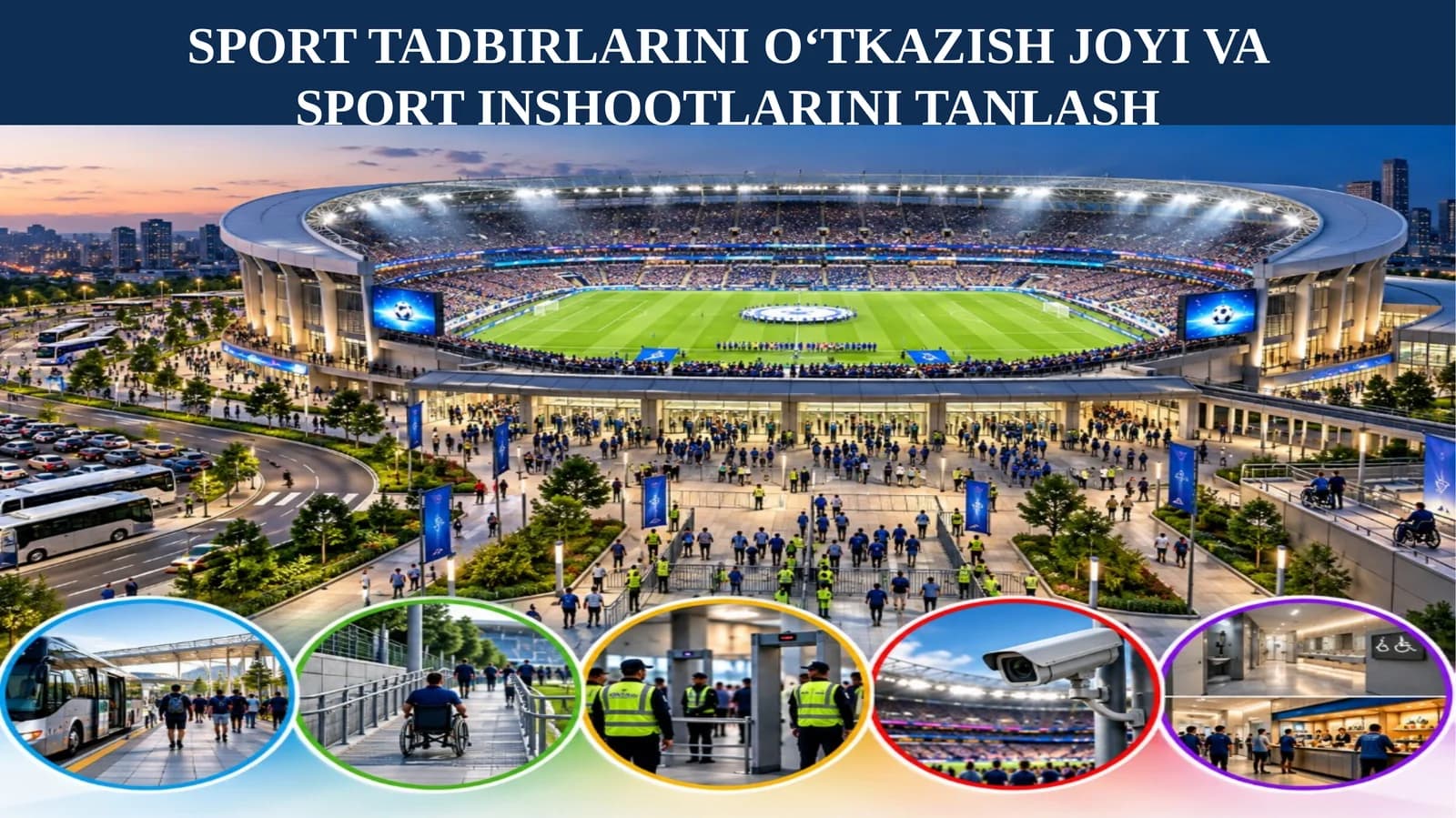 SPORT TADBIRLARINI O‘TKAZISH JOYI VA SPORT INSHOOTLARINI TANLASH