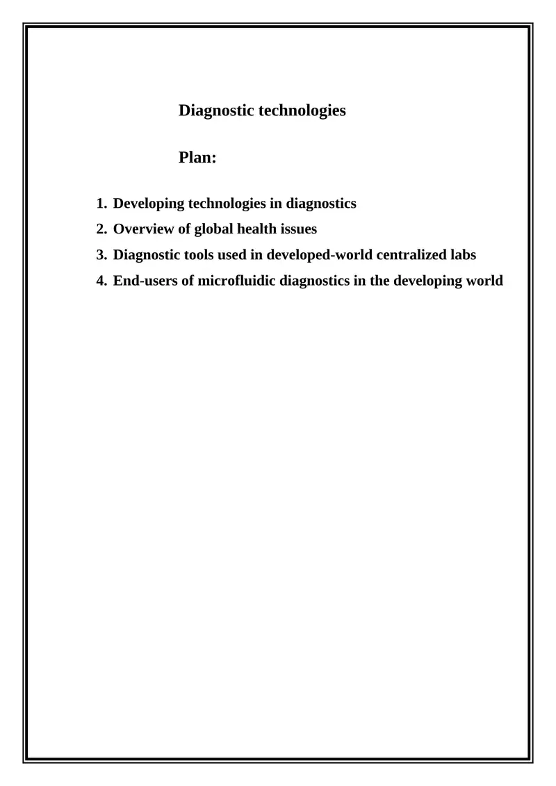 Diagnostic technologies