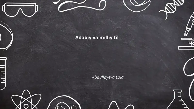 Adabiy va milliy til