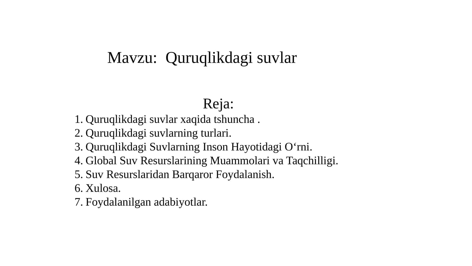 Quruqlikdagi suvlar