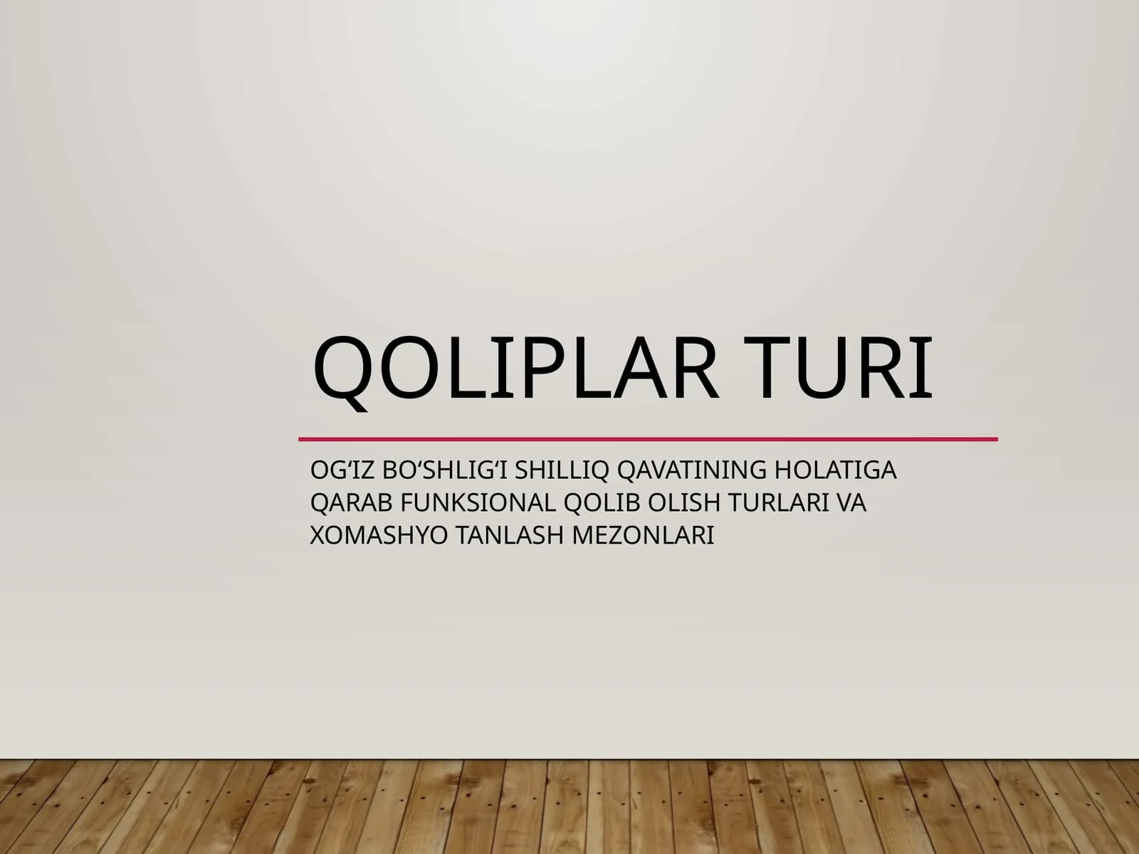 Qoliplar Turi
