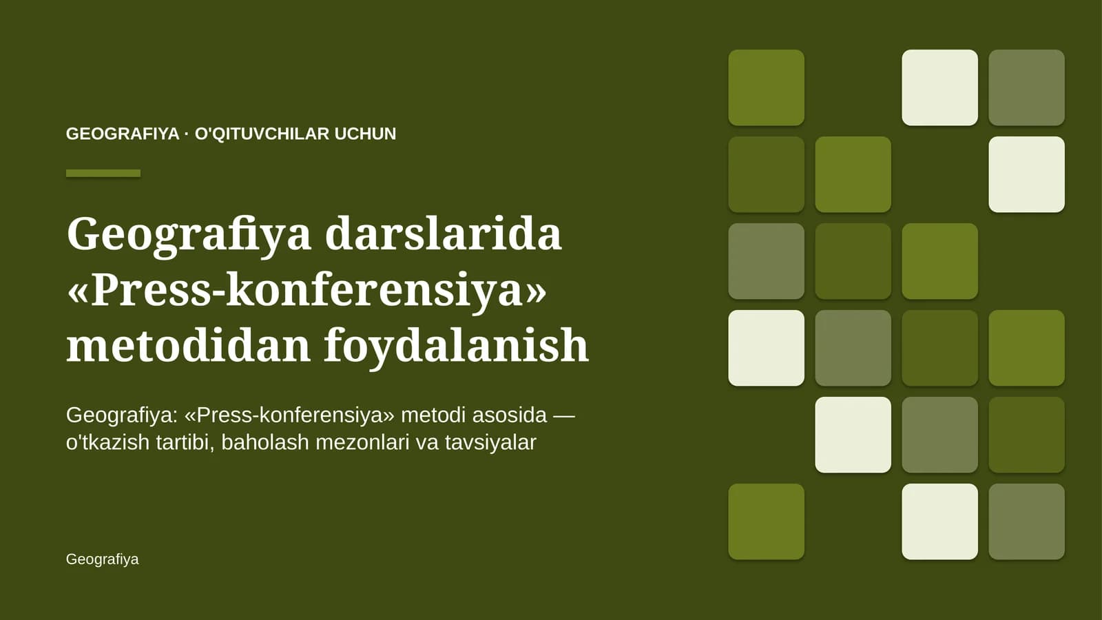 geografiya darslarida press konferensiya metodidan foydalanish 3372