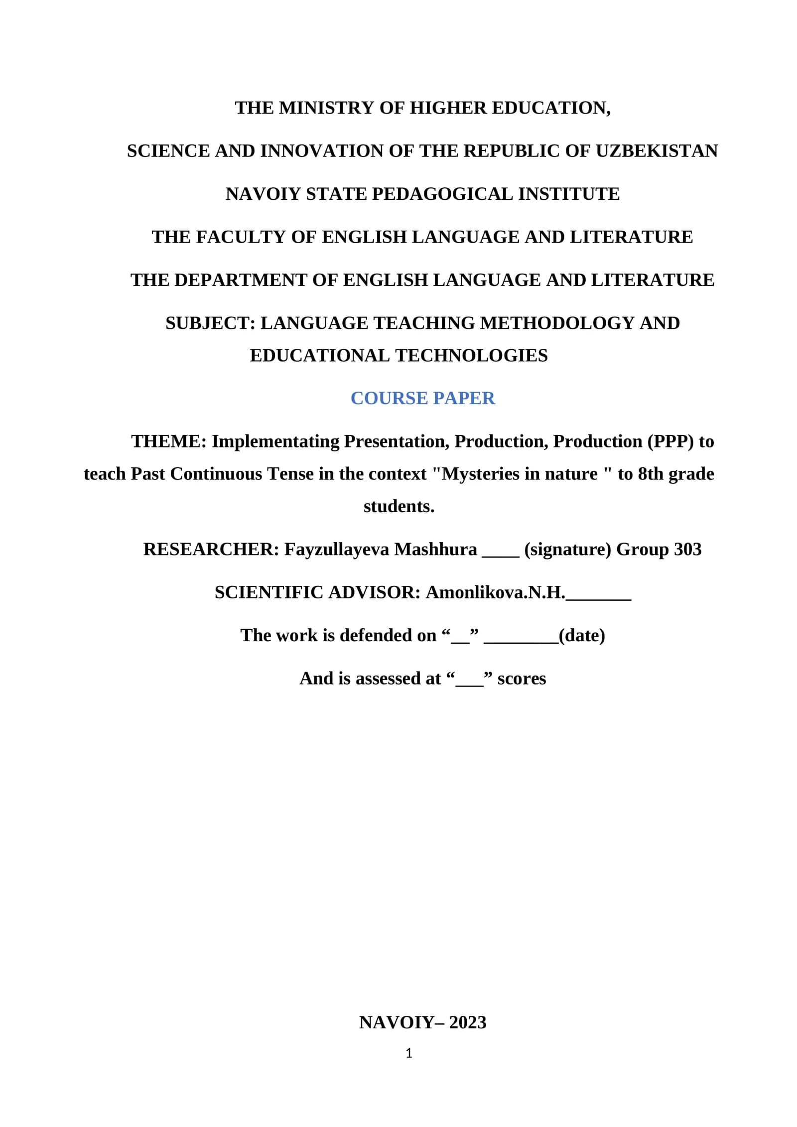 LANGUAGE TEACHING METHODOLOGY AND EDUCATIONAL TECHNOLOGIES