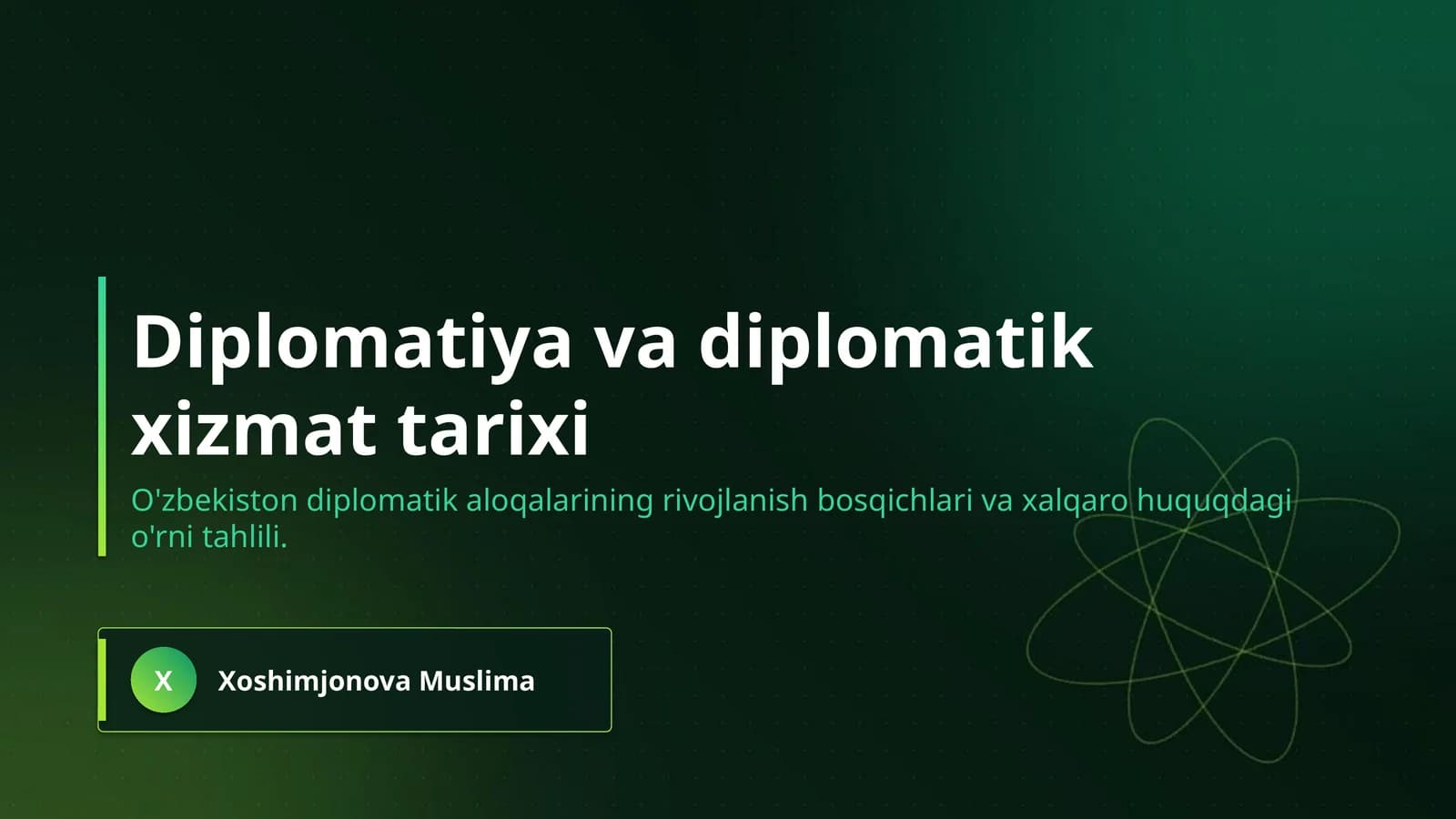 Diplomatiya va diplomatik xizmat tarixi