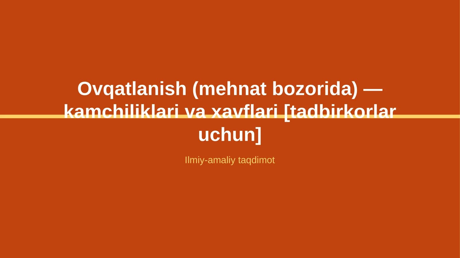 Ovqatlanish (mehnat bozorida) — kamchiliklari va xavflari [tadbirkorlar uchun]