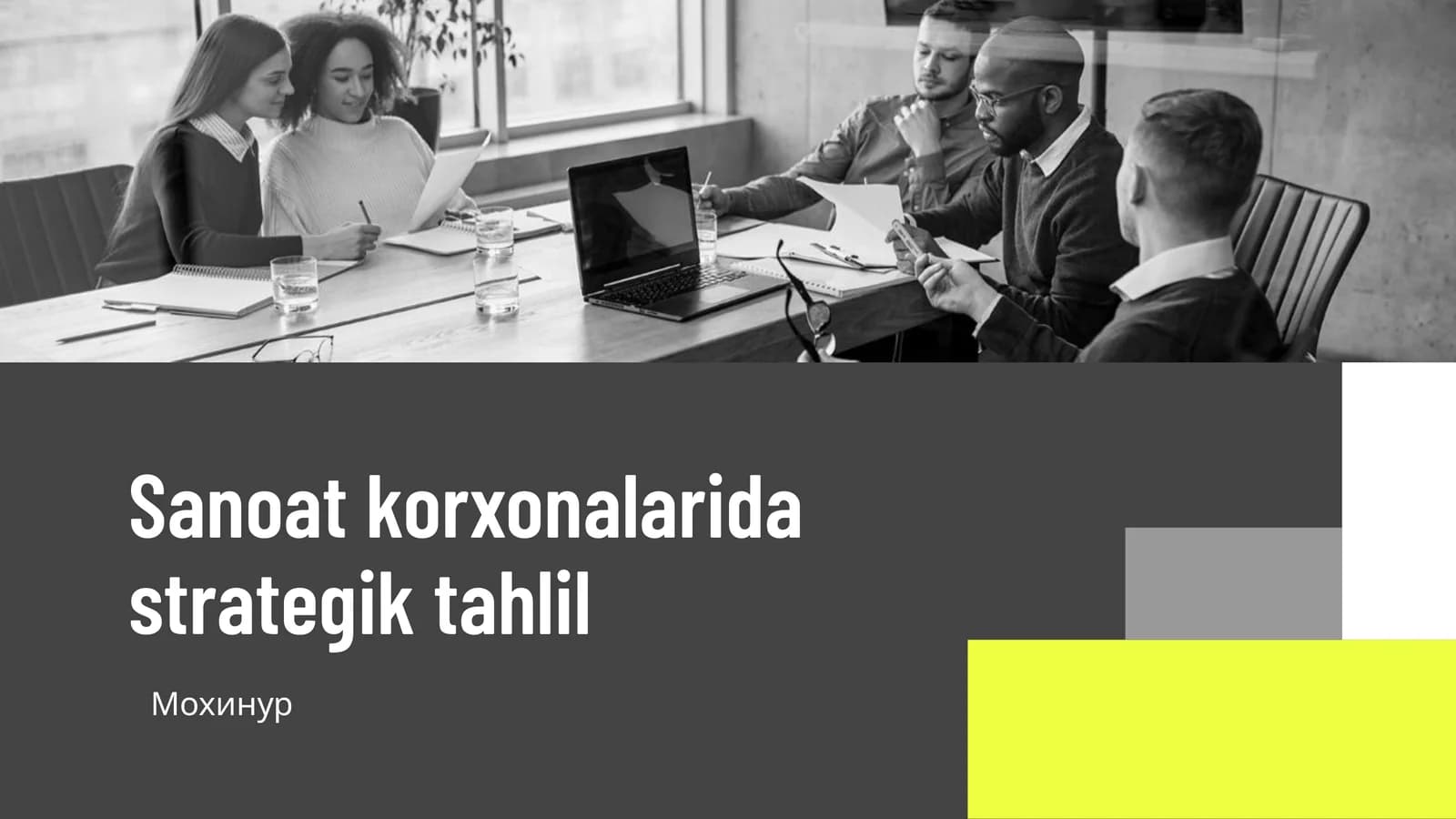Sanoat korxonalarida strategik tahlil