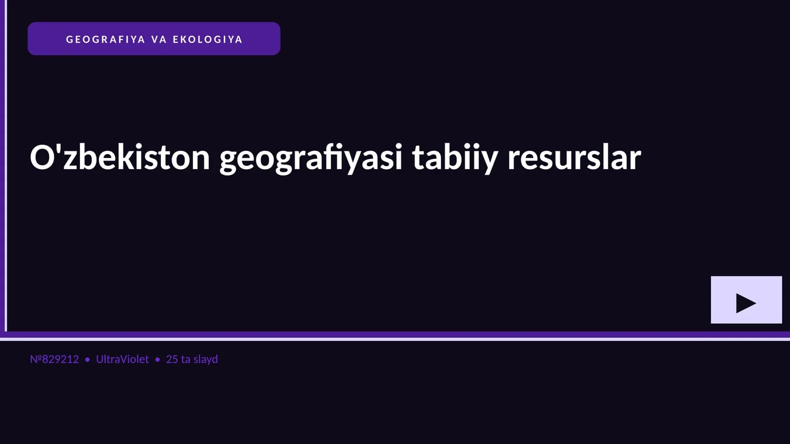 O'zbekiston geografiyasi tabiiy resurslar
