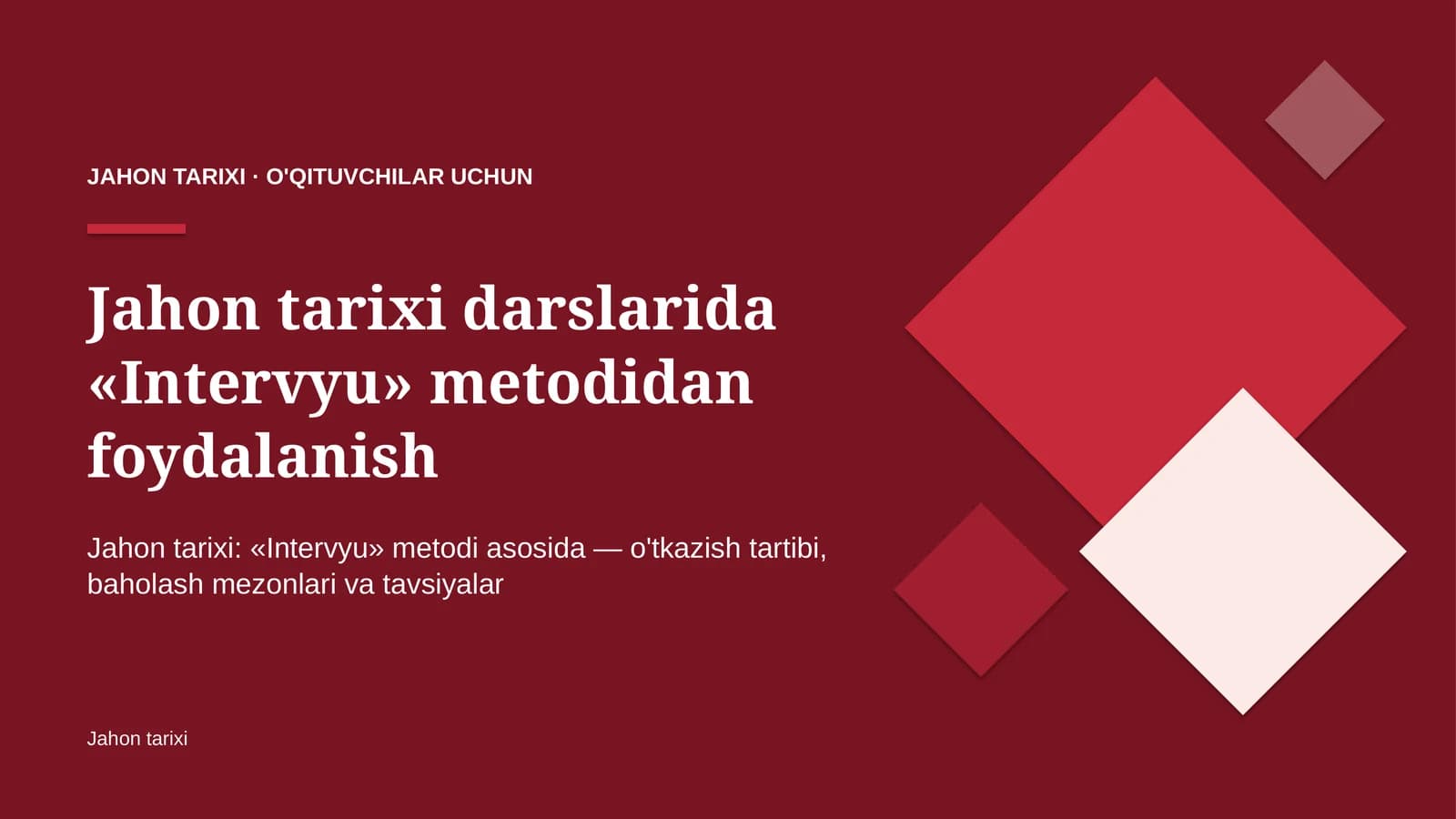 jahon tarixi darslarida intervyu metodidan foydalanish 9127