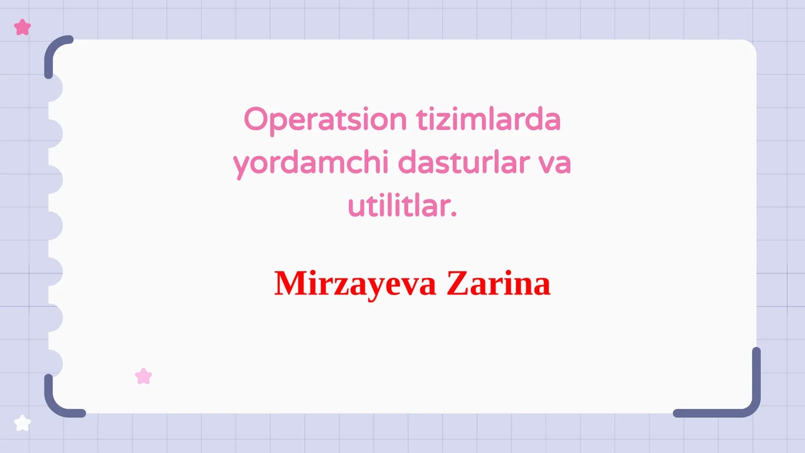 Operatsion tizimlarda yordamchi dasturlar va utilitlar