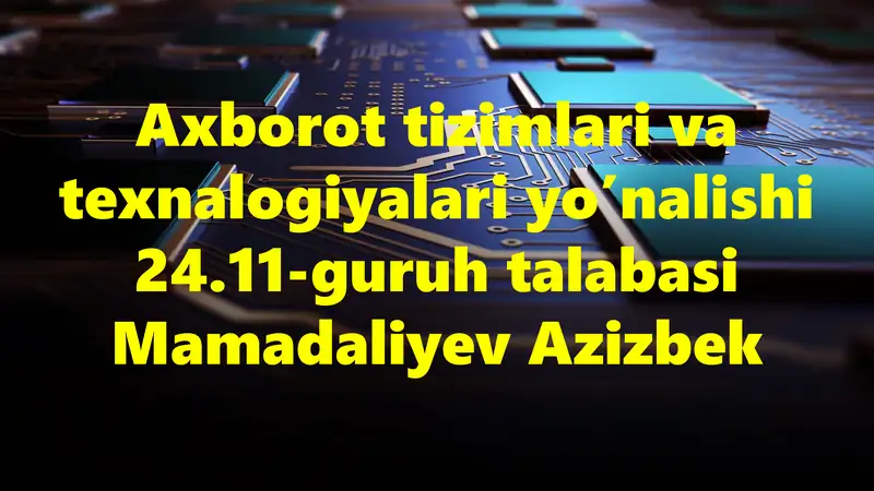 Maydon Tranzistorlari Ishlash Prinsipi