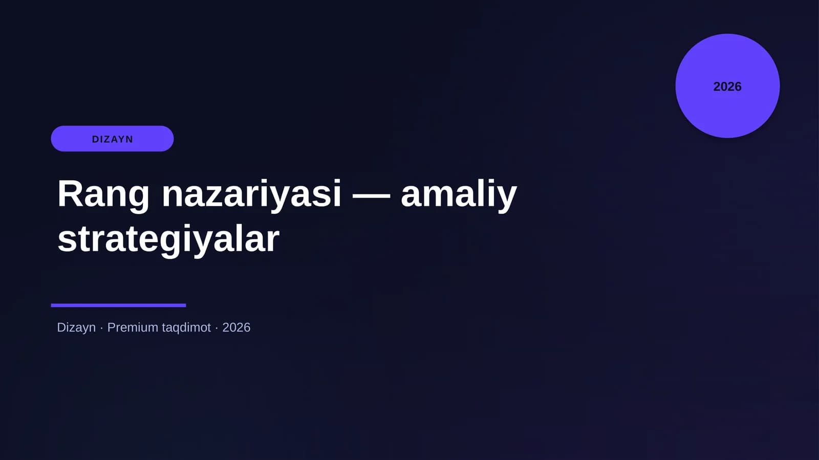 Rang nazariyasi — amaliy strategiyalar