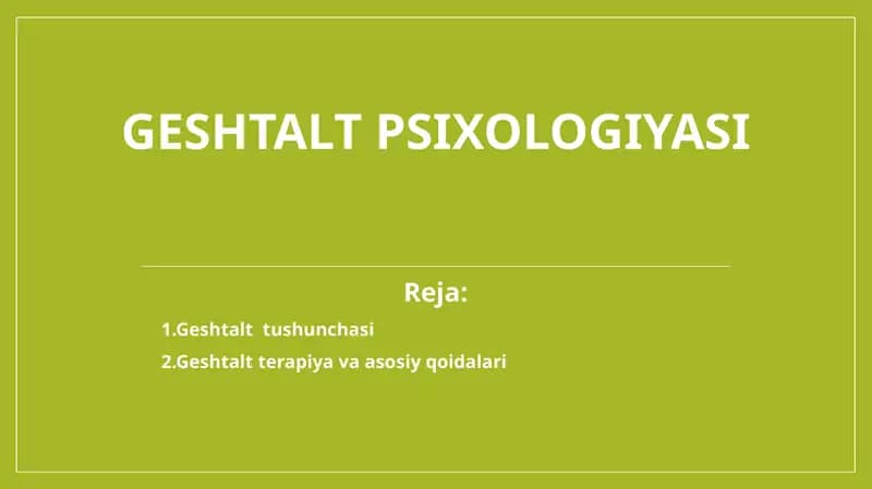 Geshtaltpsixologiyasi
