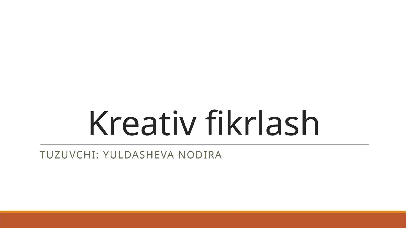 Kreativfikrlash