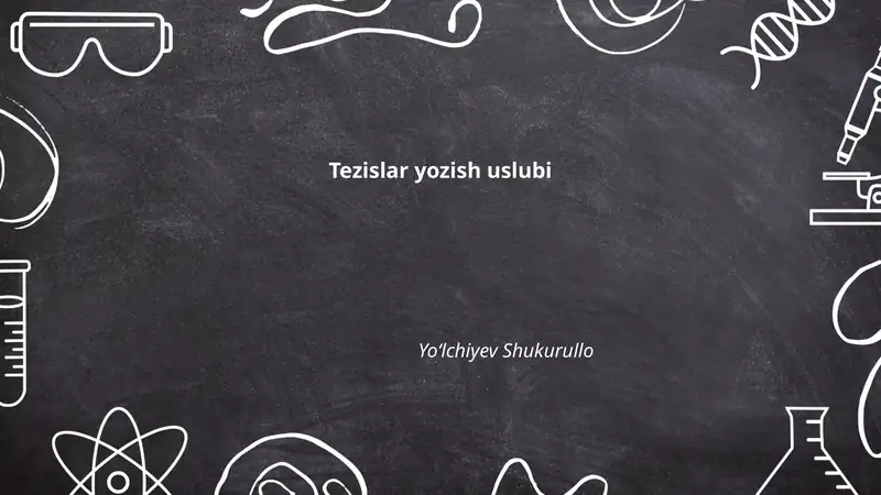 Tezislar yozish uslubi