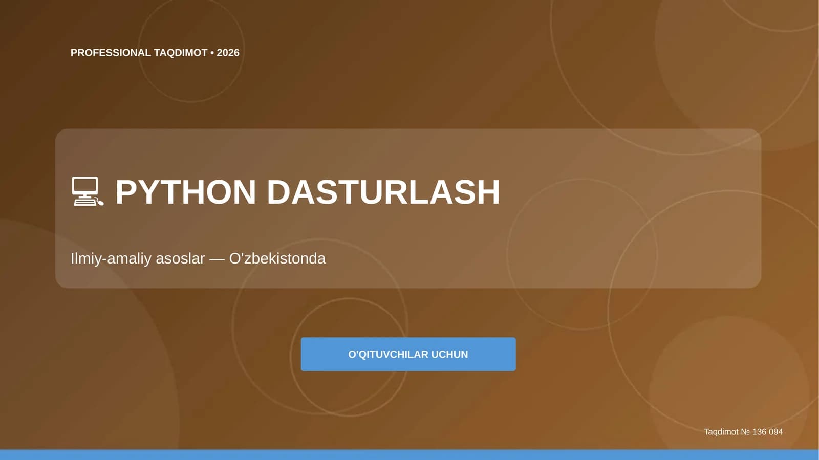 Python Dasturlash