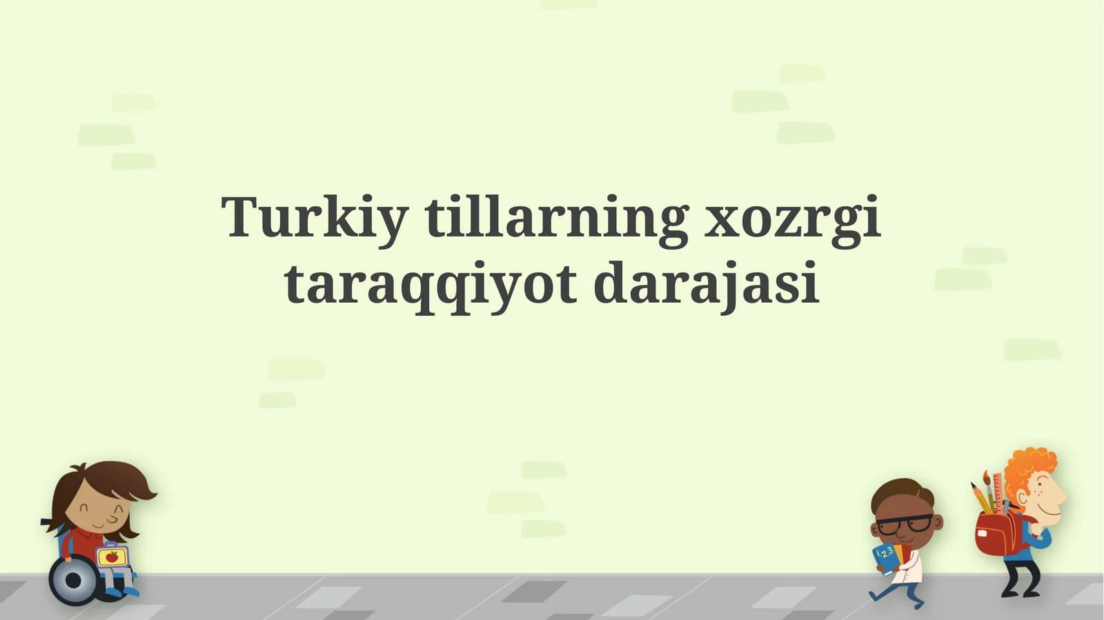 Turkiytillarning xozrgitaraqqiyotdarajasi