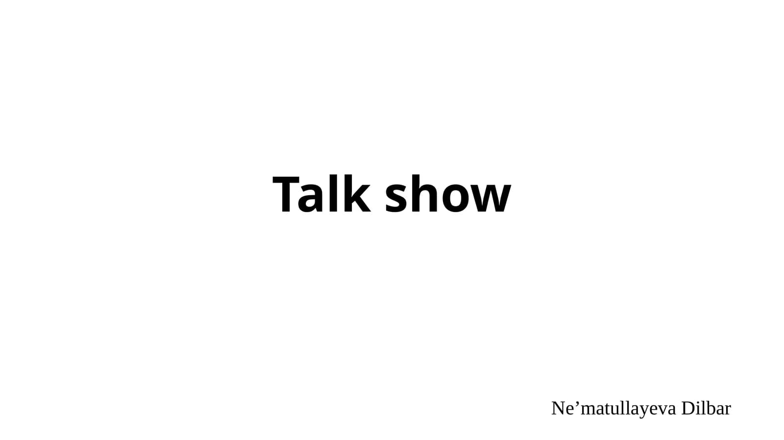 Talkshow