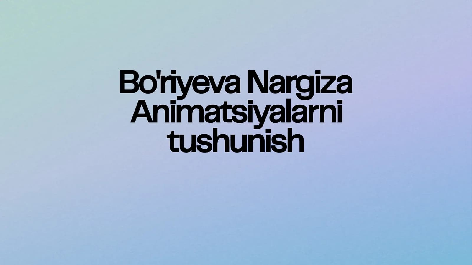Animatsiyalar