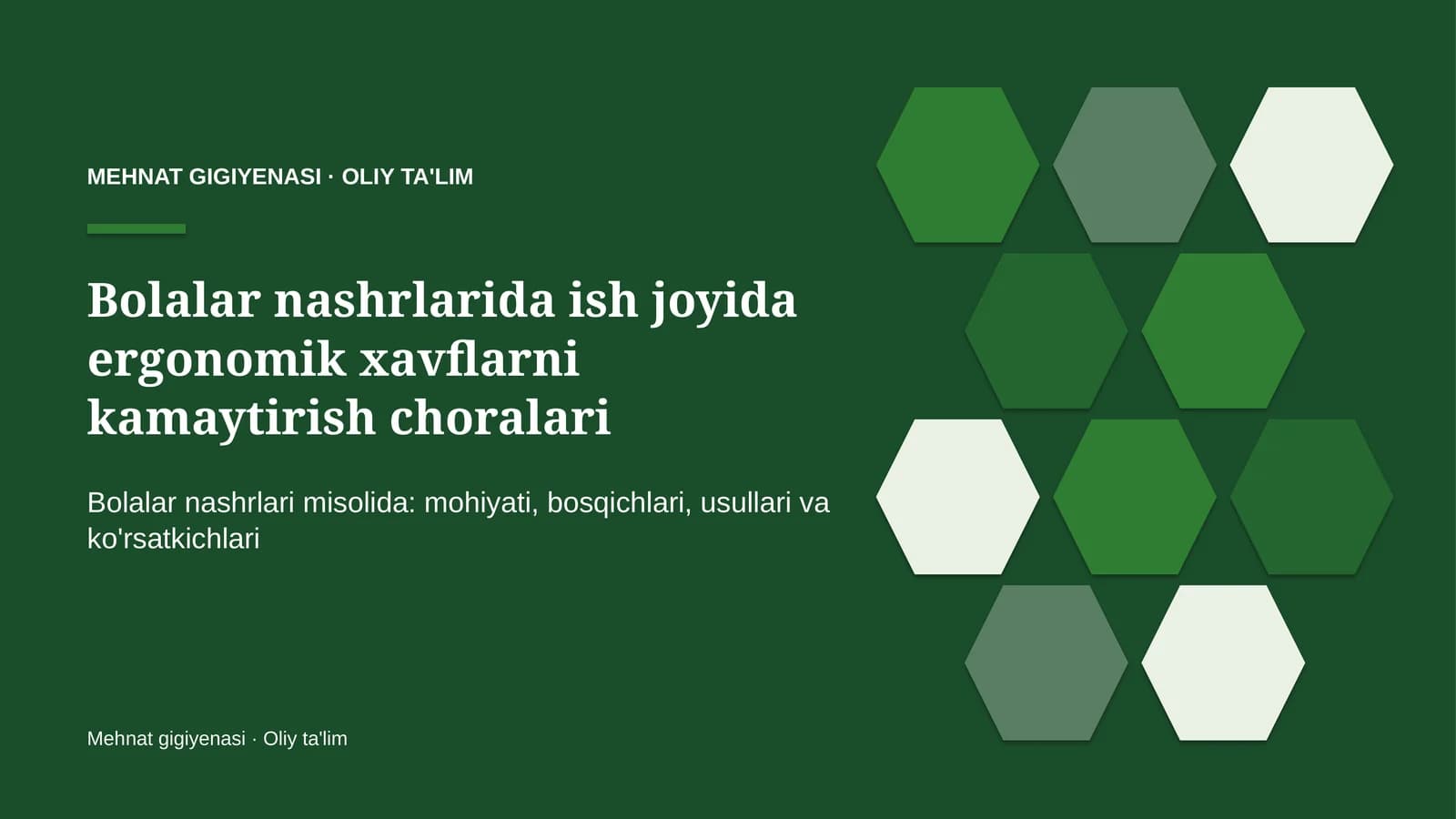 bolalar nashrlarida ish joyida ergonomik xavflarni kamaytirish choralari 9193