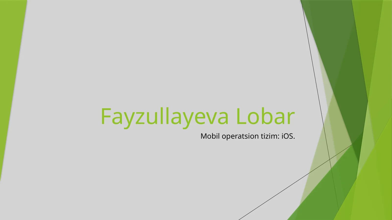 iOS Mobil Operatsion Tizim