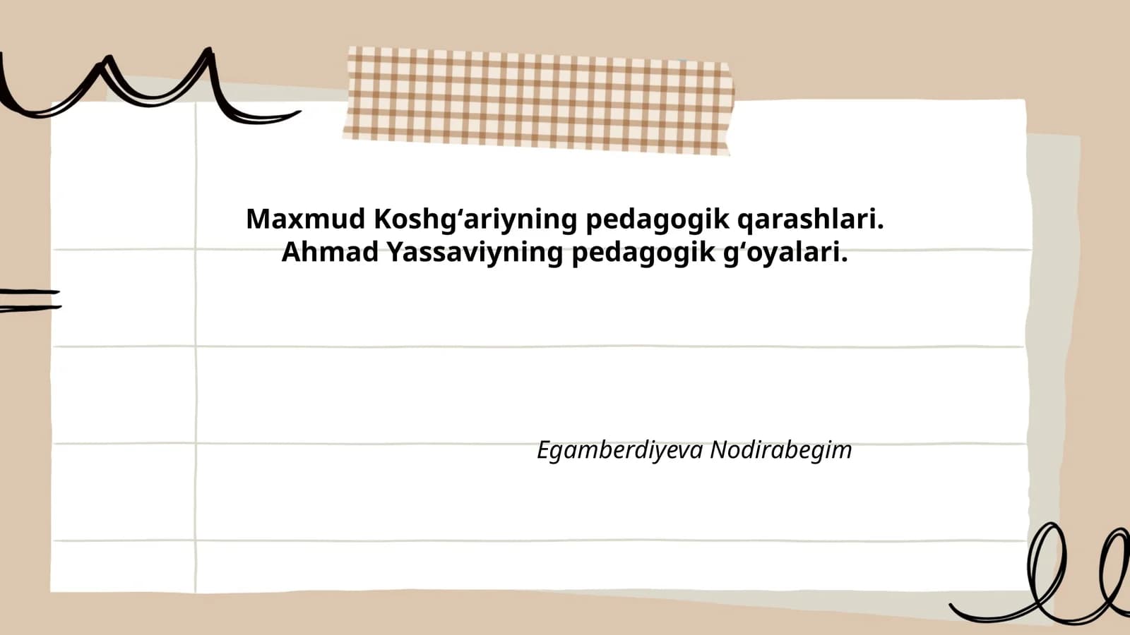Maxmud Koshgʻariyning pedagogik qarashlari