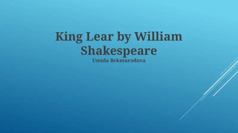 King Lear by William Shakespeare