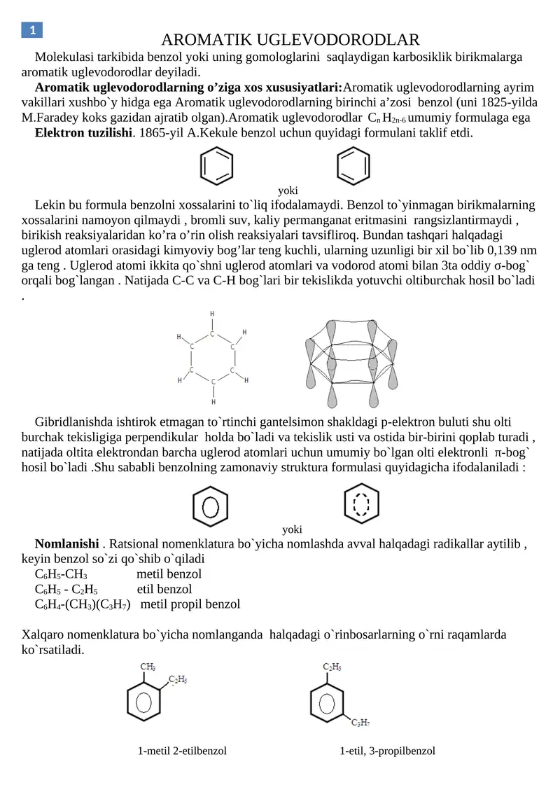 Aromatik uglevodorodlar