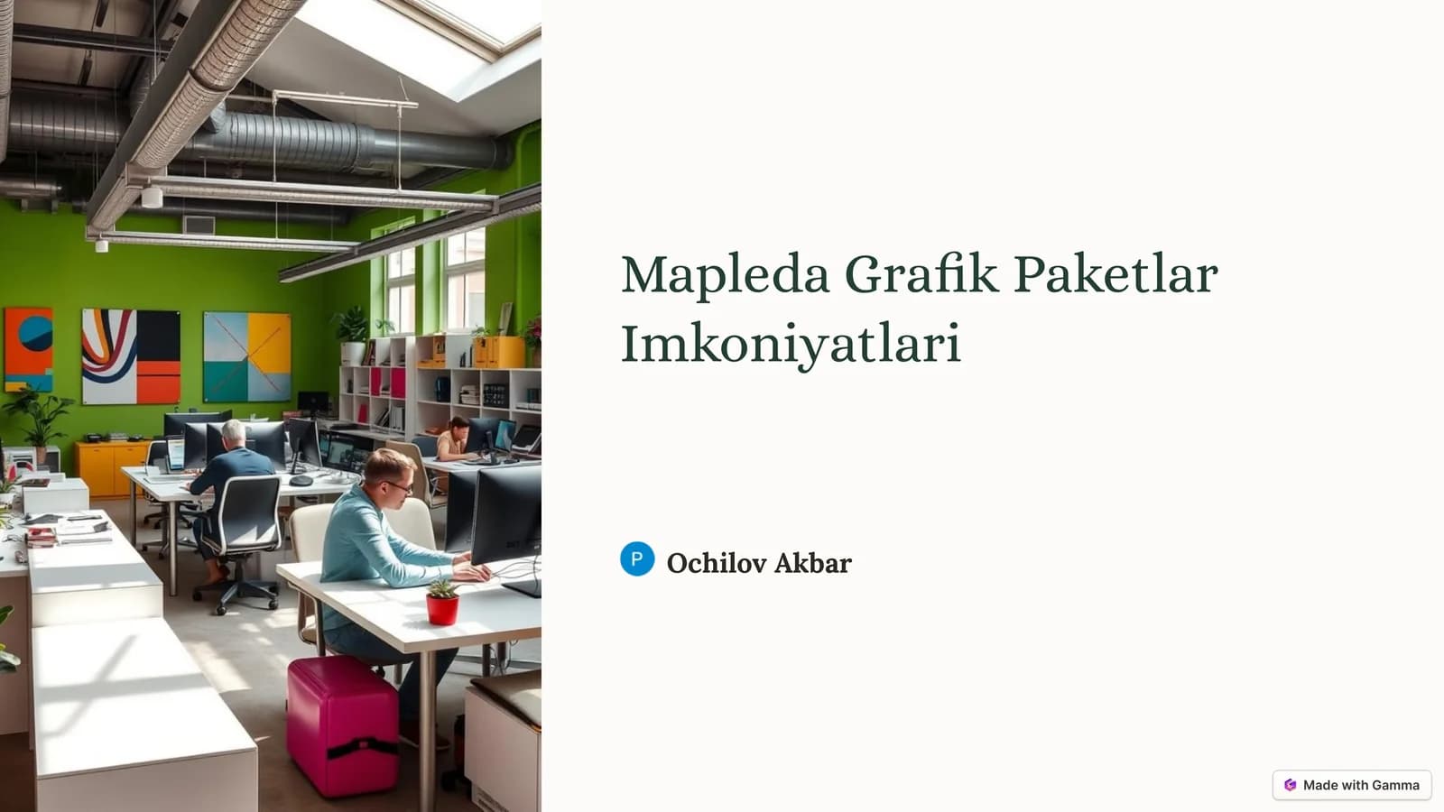 Mapleda Grafik Paketlar Imkoniyatlari