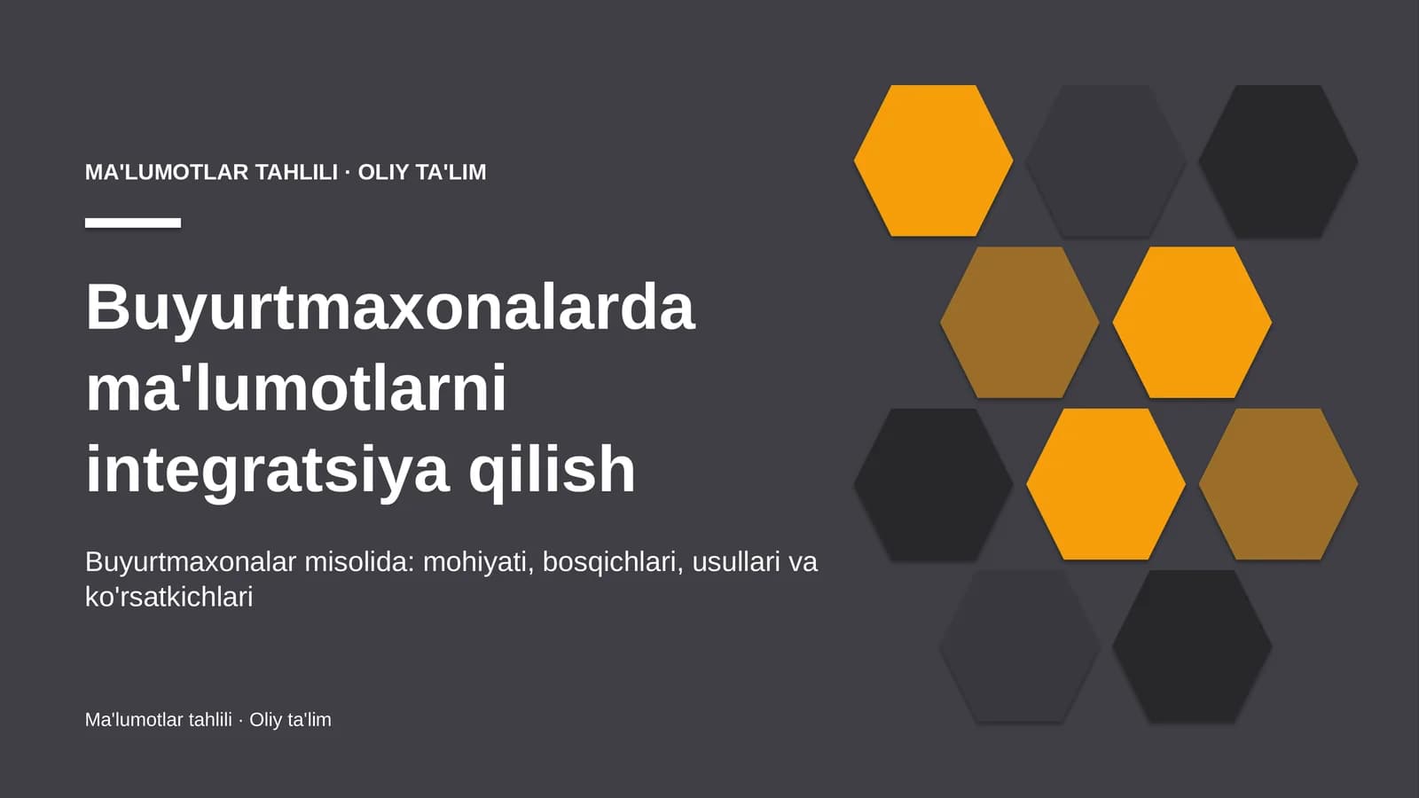 buyurtmaxonalarda ma'lumotlarni integratsiya qilish 5600