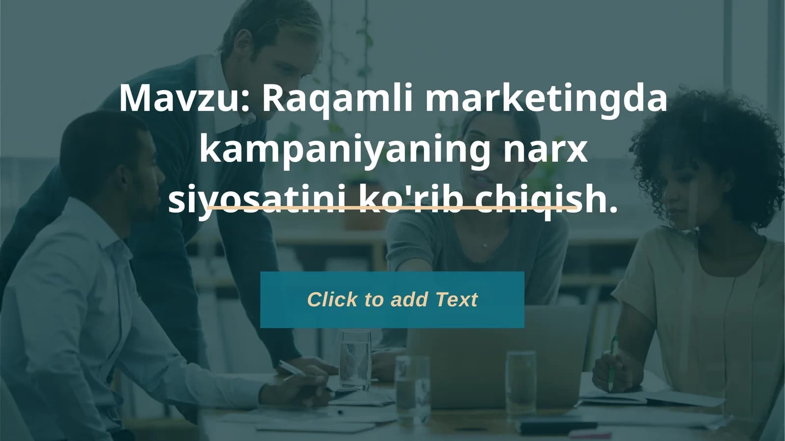 Raqamli marketing kampaniyasi narx siyosati