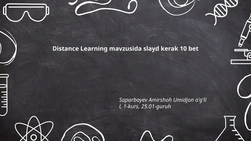 Distance Learning