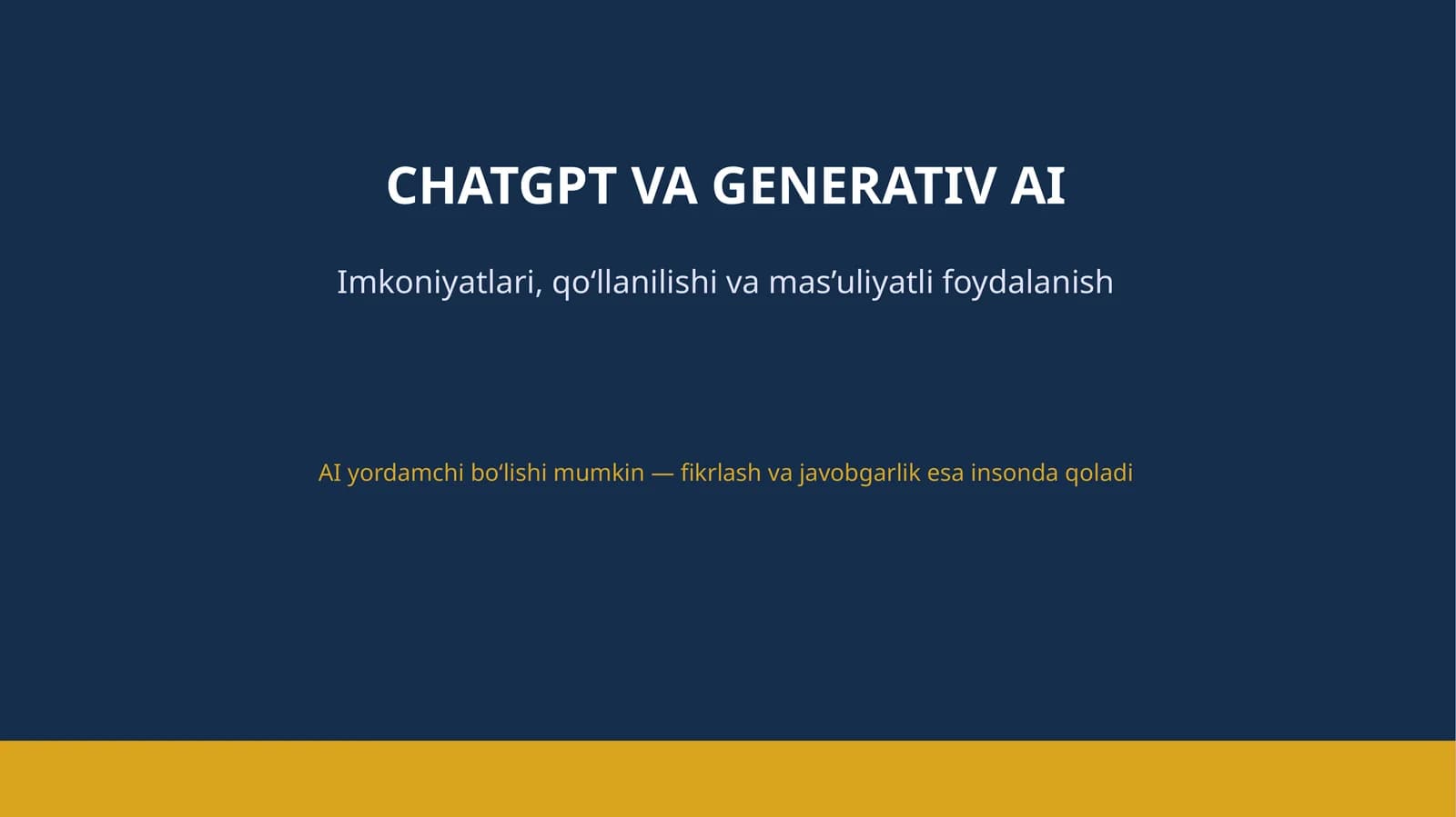 Generativ sun’iy intellekt