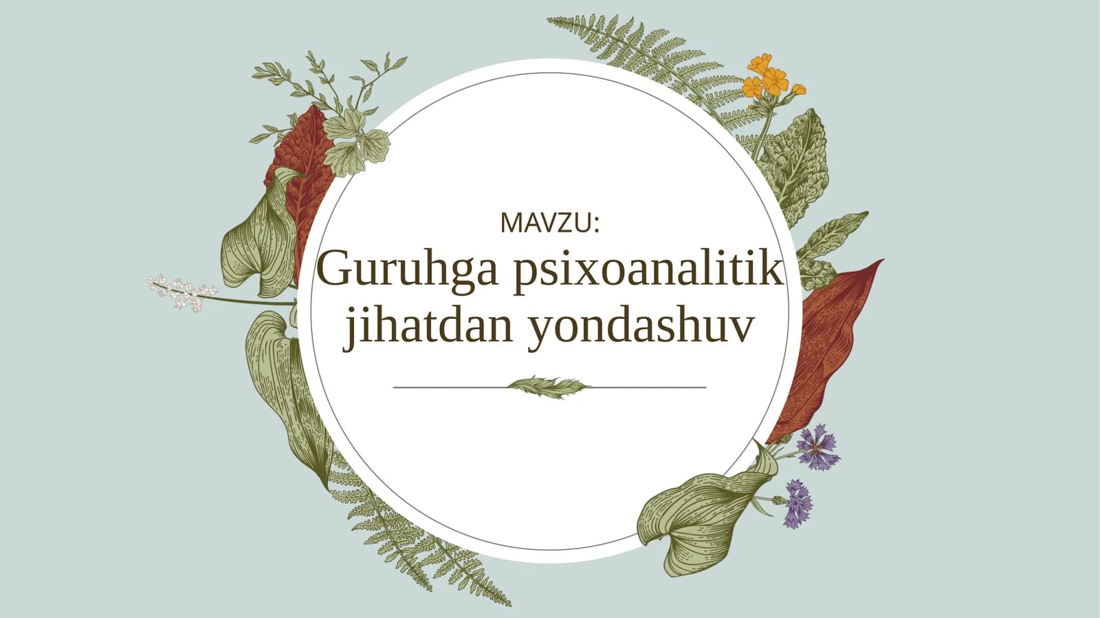 Guruhga psixoanalitik jihatdan yondashuv