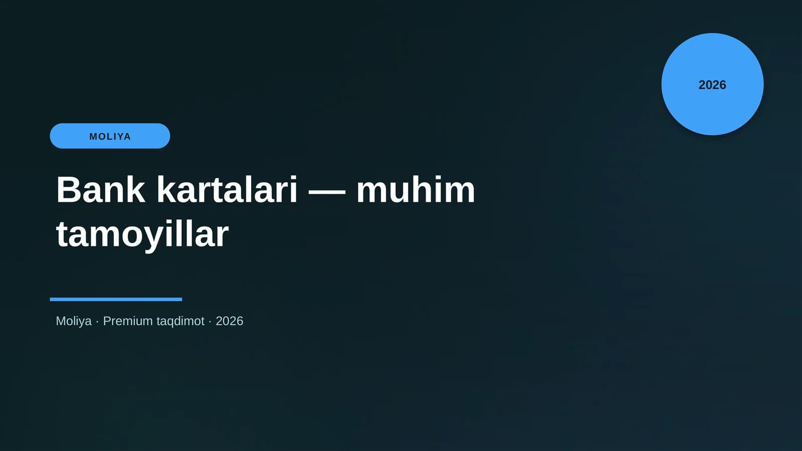 Bank kartalari — muhim tamoyillar