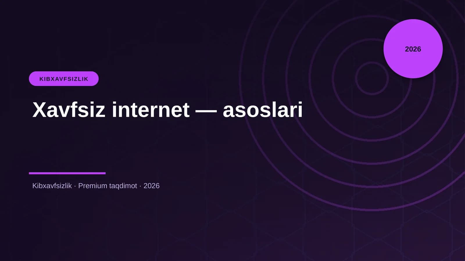 Xavfsiz internet — asoslari