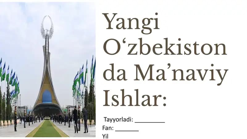Ma'naviy Ishlar