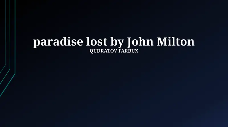 Paradise Lost